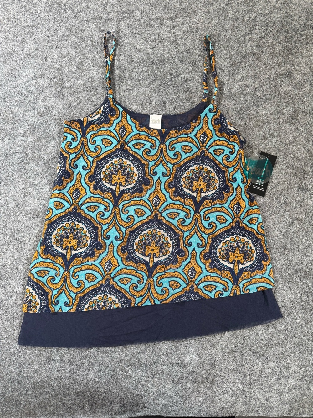 INC Beach NWT Paisley Cami Tank Top Small Ocean Escape Macy's Y2K  Boho